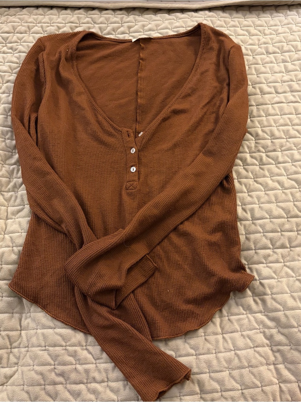 Free people Women's Long Sleeve Henley Top